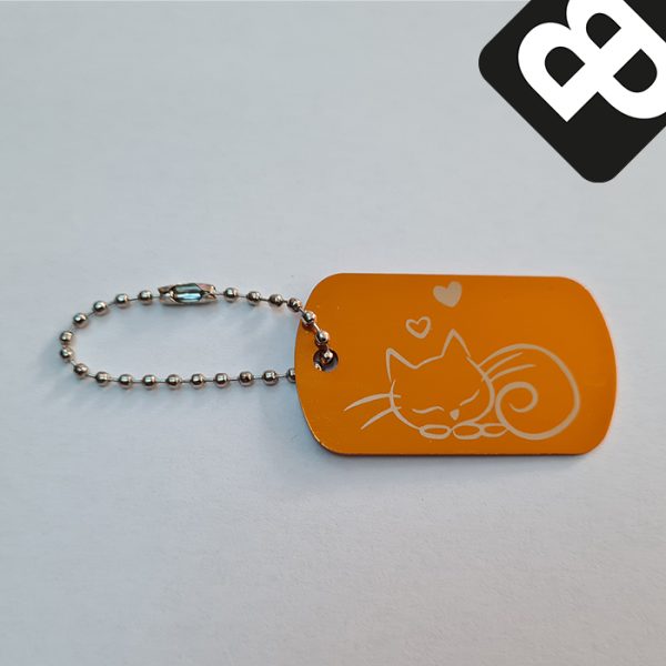 Kattenliefde / Cat Love Travel Tag - geel