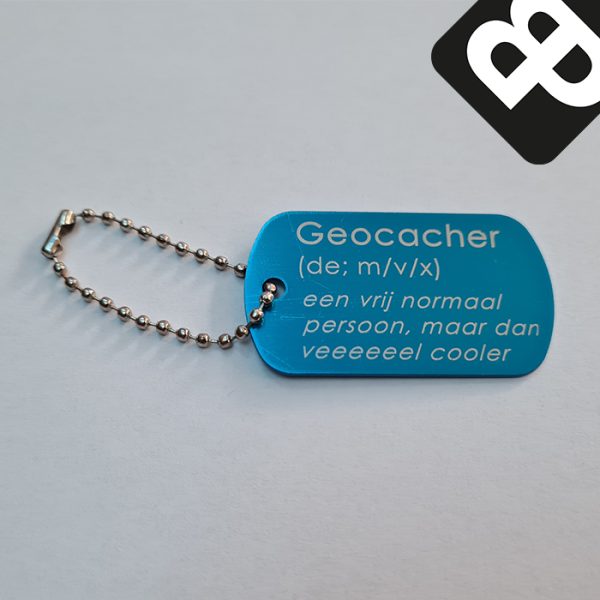 Geocacher (NL) Travel Tag - lichtblauw