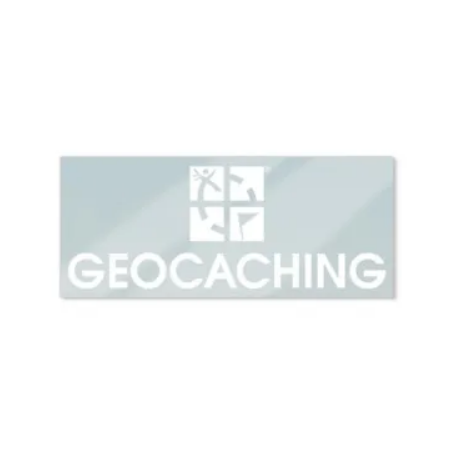 Statische raamsticker Geocaching logo