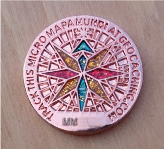 Micro Mapamundi (18mm) - Shiny Copper