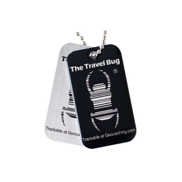 Geocaching Travel Bug QR - Zwart