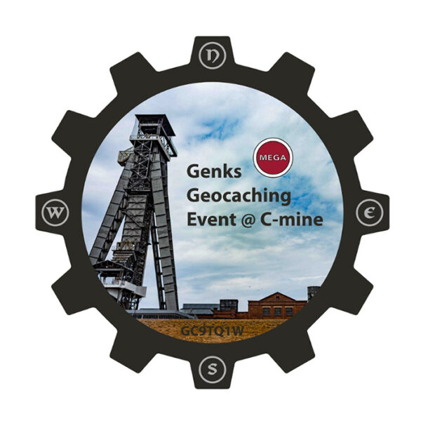 Genks Geocache Event 2023 - achterzijde coin