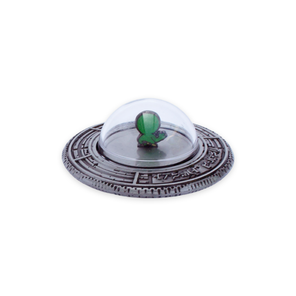 3D UFO Geocoin - achterzijde