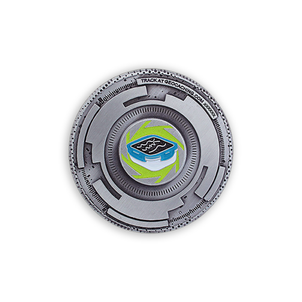 3D UFO Geocoin - onderzijde