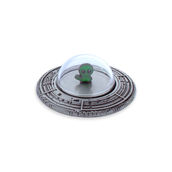 3D UFO Geocoin - voorzijde