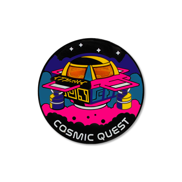 Cosmic Quest Official Geocoin - voorzijde