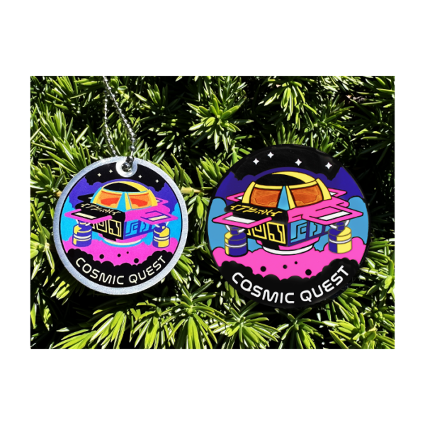 Cosmic Quest Official Geocoin and Tag Set