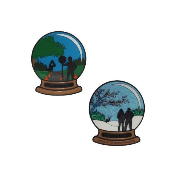 Two Seasons Geocoin - Dyed Black Finish