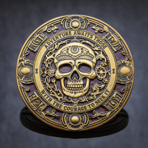 Pirate Treasure Geocoin - 'Crimson Corsair' RE - voorzijde