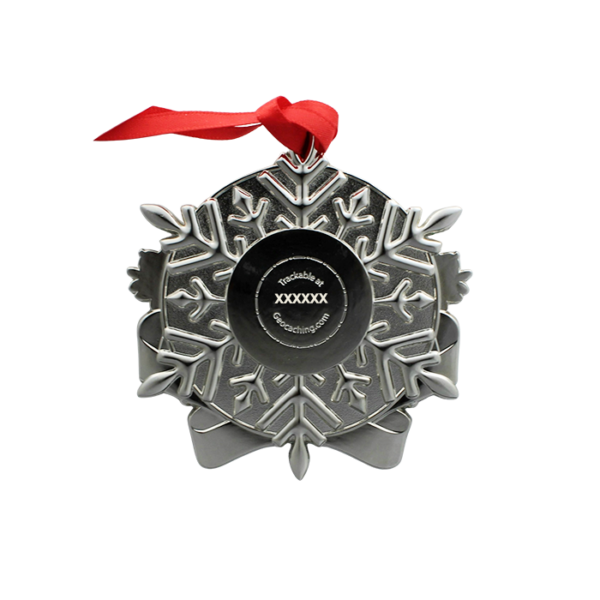 2024 Geocaching HQ Snowflake Ornament - Signal the Frog® - achterzijde