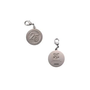 25 Years of Geocaching Nano Geocoin/Charm with Clasp - beide zijdes