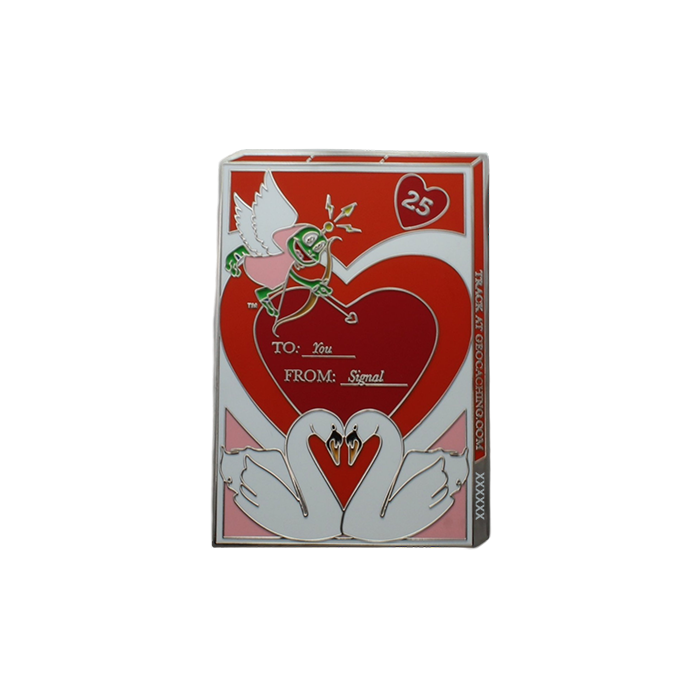 2025 Valentine's Day Geocoin - Silver - achterzijde