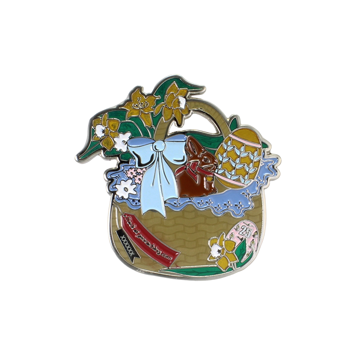 2025 Easter Basket Geocoin - Polished Nickel - achterzijde