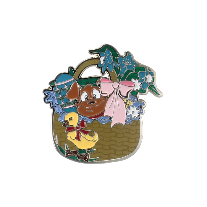 2025 Easter Basket Geocoin - Polished Nickel - voorzijde