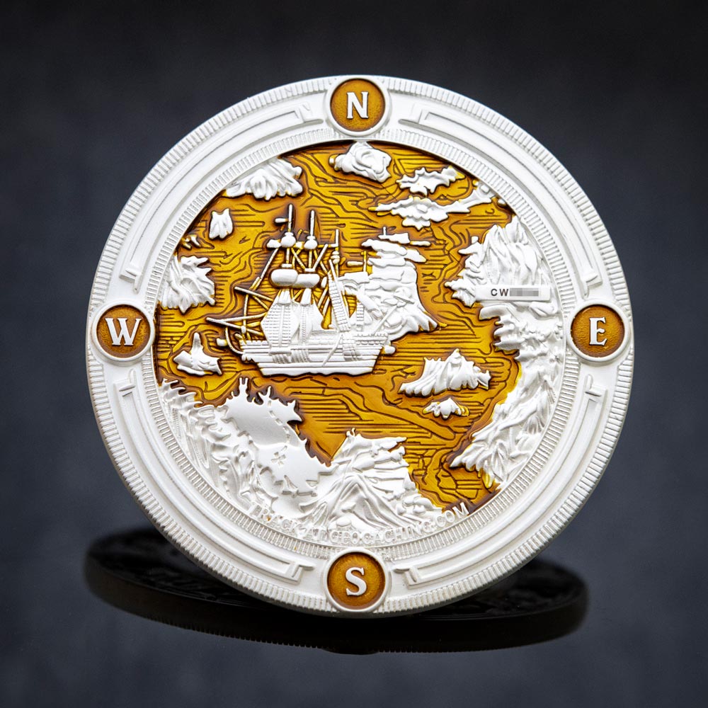 Pirate Treasure Geocoin - 'Ghost Ember' LE - back