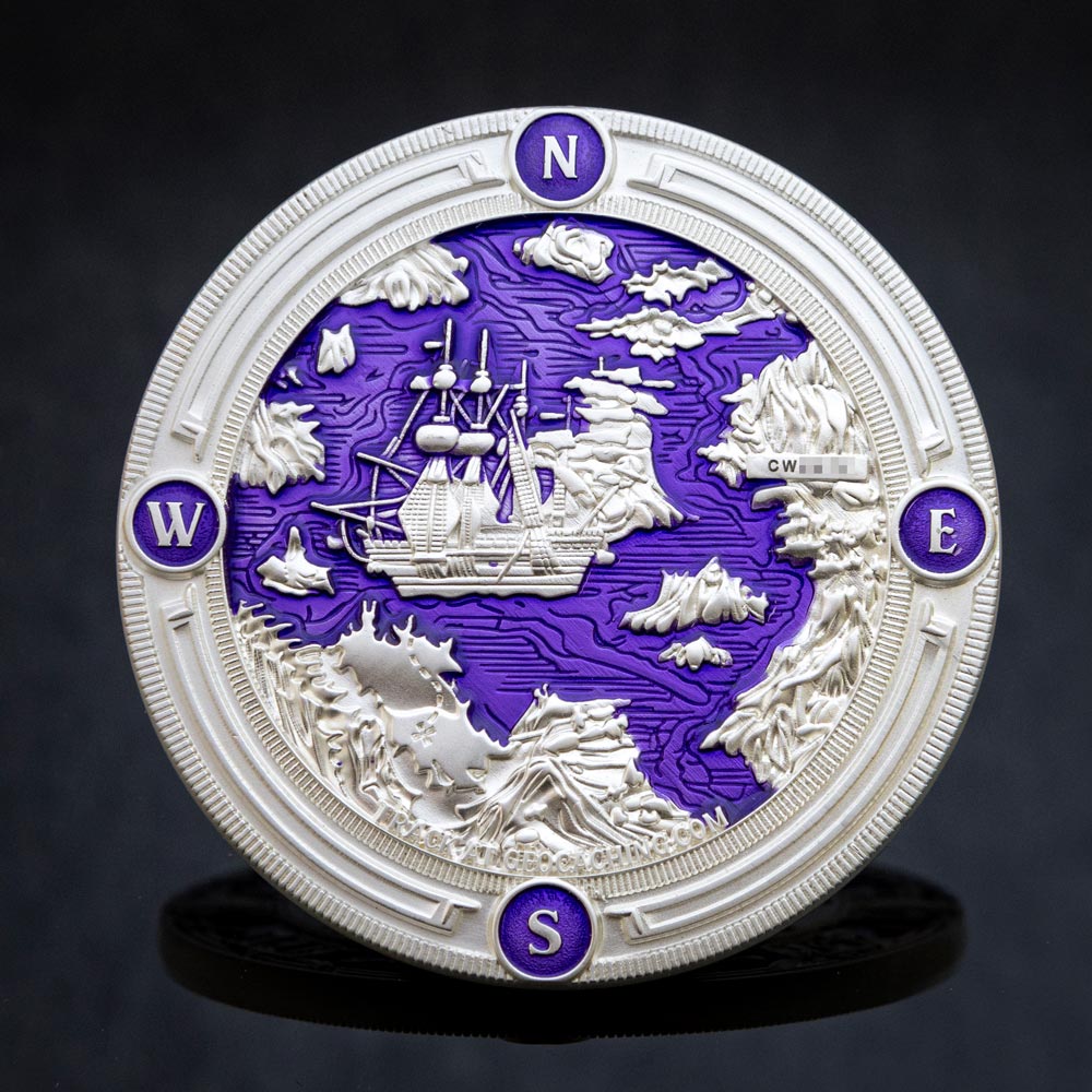 Pirate Treasure Geocoin - 'Royal Ivory' LE - back