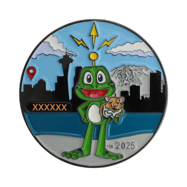 Hamster Geocoin - achterzijde