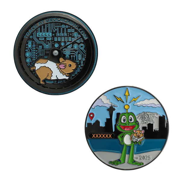 Hamster Geocoin - beide zijdes
