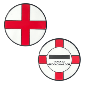 England Flag Micro Geocoin - beide zijdes