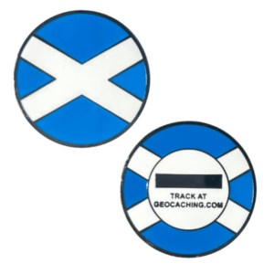 Scotland Flag Micro Geocoin - beide zijdes