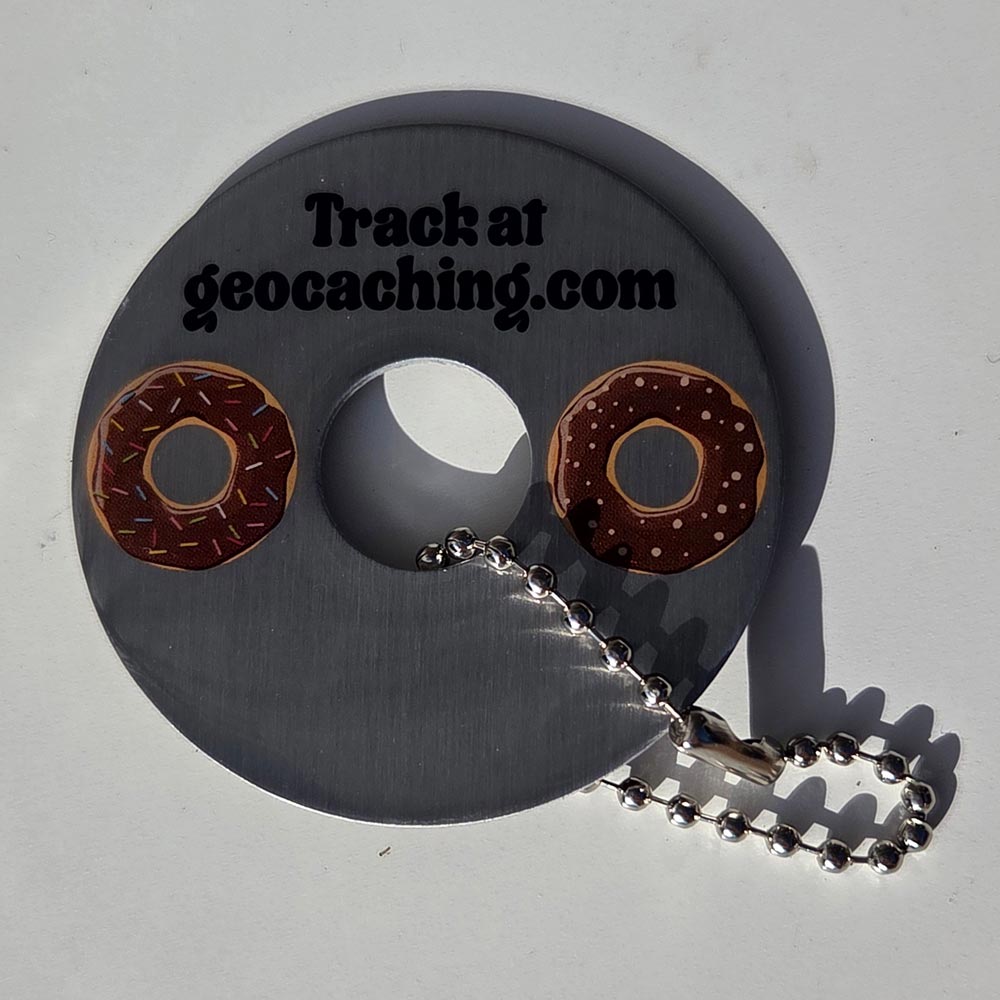 Chocolate Donut Travel Tag back