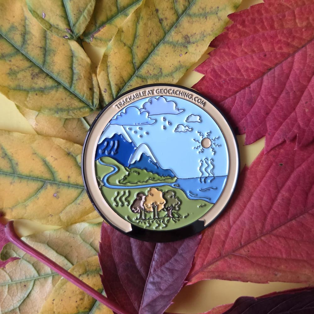 Water Cycle Geocoin - Autumn Edition - back
