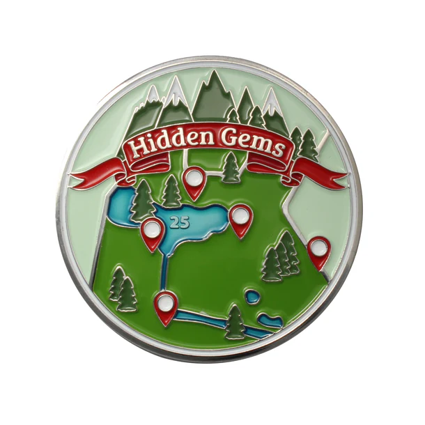 Hidden Gems Geocoin front