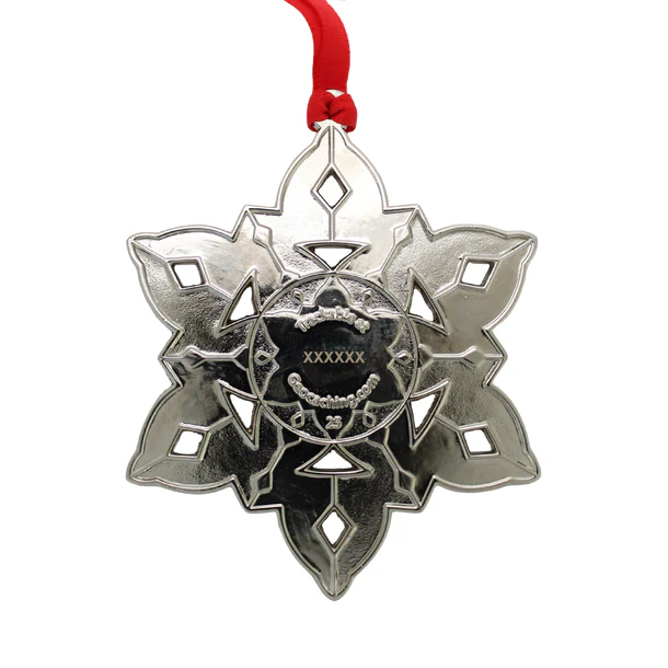 2025 Snowflake Ornament Geocoin - Tracker - back