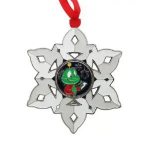 2025 Snowflake Ornament Geocoin - Signal the Frog® - front