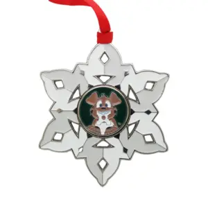 2025 Snowflake Ornament Geocoin - Tracker - front