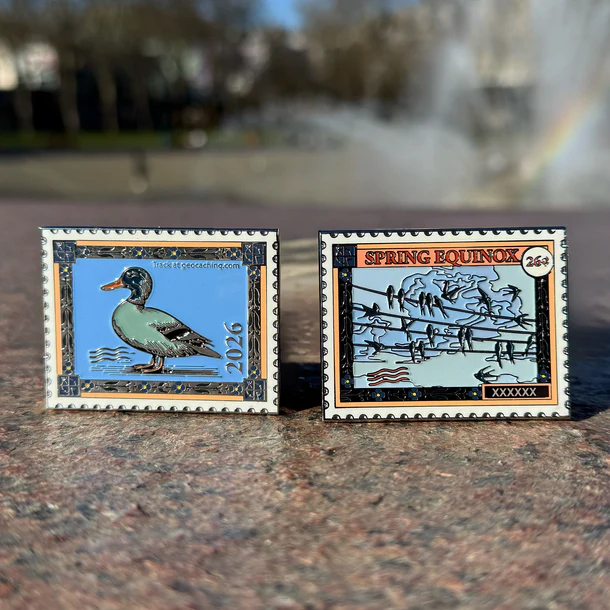 2026 Spring Equinox Geocoin outside