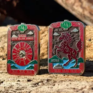 Year of the Fire Horse Geocoin outside