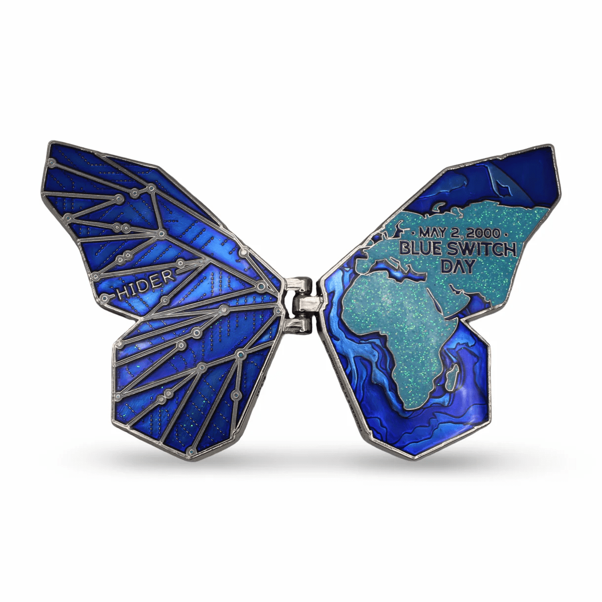2026 Blue Switch Butterfly Effect Geocoin outside