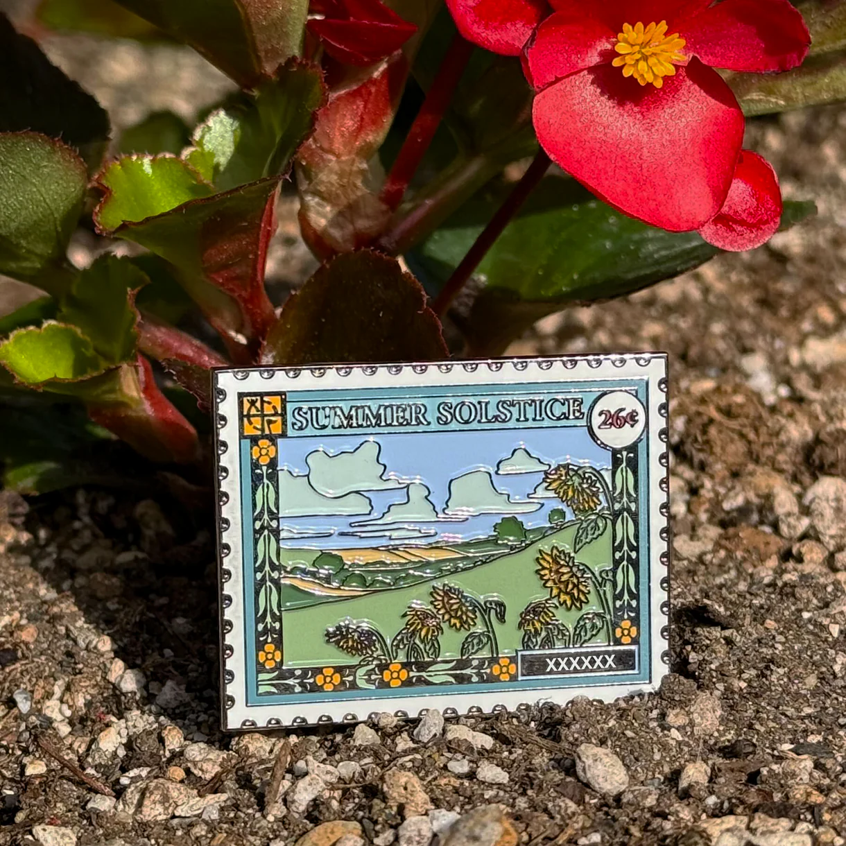 2026 Summer Solstice Geocoin back side outside