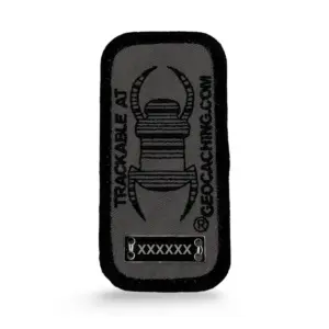 Geocaching Travel Bug® Patch - Charcoal