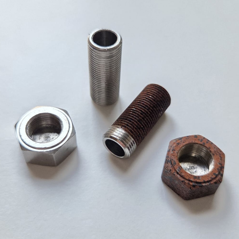 Magnetic bolt cache containers - open