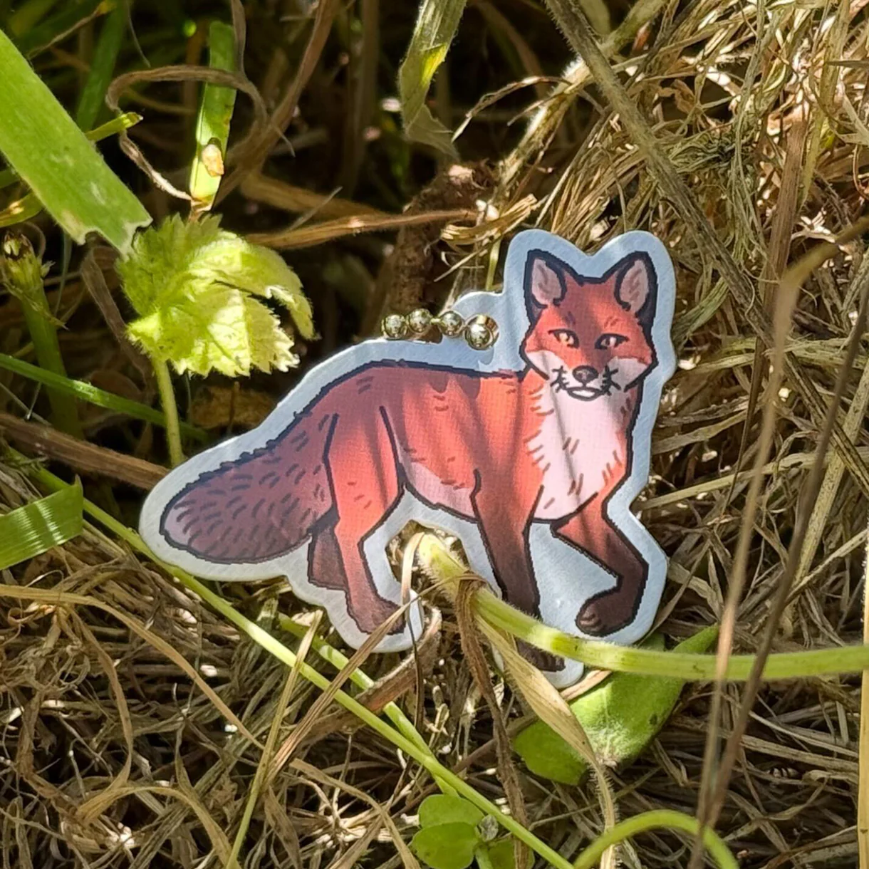 Woodland Creatures Travel Tag - Fox outside