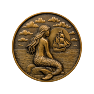 The little Mermaid (gold finish) – Hans Christian Andersen - gold front