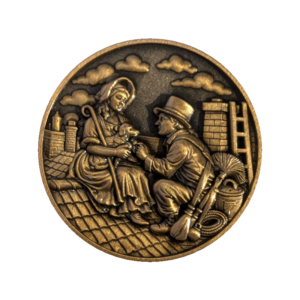 The Shepherdess and the Chimney Sweep (gold finish) – Hans Christian Andersen - gold front