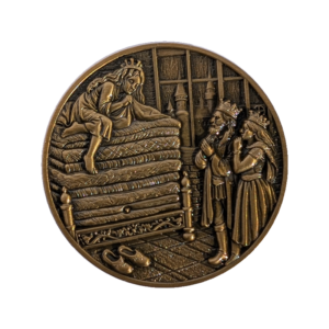 The Princess and the Pea (gold finish) – Hans Christian Andersen - gold front