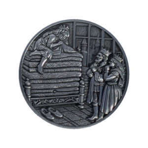 The Princess and the Pea (silver finish) – Hans Christian Andersen - silver front