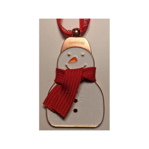 Snowman Geocoin (copper finish) - front