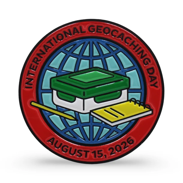 2026 International Geocaching Day Geocoin - front side