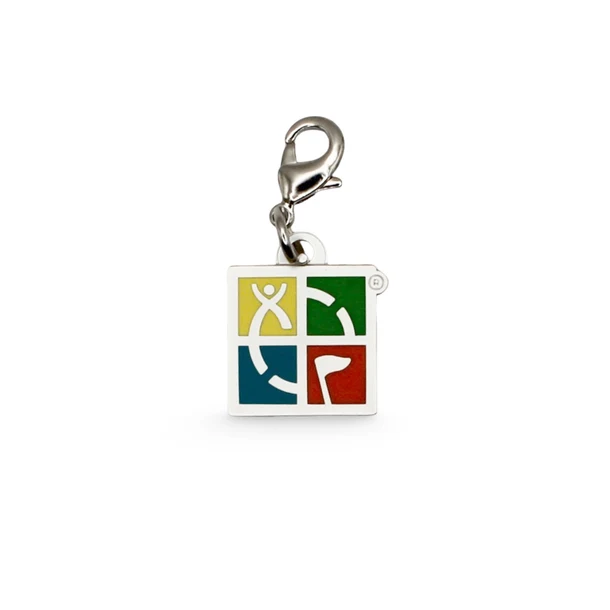 Geocaching Logo Nano Geocoin/Zipper pull/Charm with clasp - front side