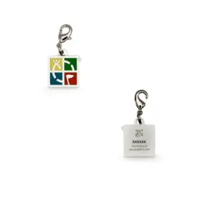 Geocaching Logo Nano Geocoin/Zipper pull/Charm with clasp - both sides